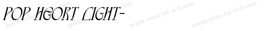Pop Heort Light字体转换